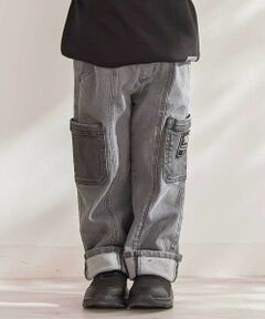 BeBe Petits Pois Vert / ベベ プチ ポワ ヴェール デニムパンツ | 【店舗限定】ポケットストレッチデニムロングパンツ(95~160cm)