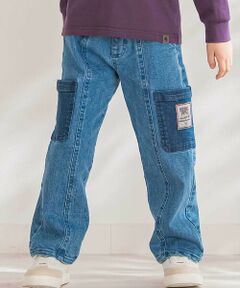 BeBe Petits Pois Vert / ベベ プチ ポワ ヴェール デニムパンツ | 【店舗限定】ポケットストレッチデニムロングパンツ(95~160cm)