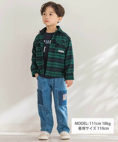 BeBe Petits Pois Vert / ベベ プチ ポワ ヴェール デニムパンツ | 【店舗限定】ポケットストレッチデニムロングパンツ(95~160cm) | 詳細12