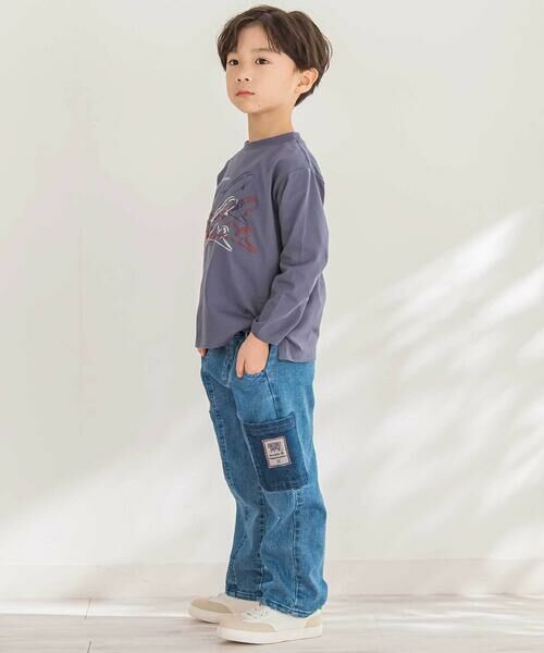 BeBe Petits Pois Vert / ベベ プチ ポワ ヴェール デニムパンツ | 【店舗限定】ポケットストレッチデニムロングパンツ(95~160cm) | 詳細14