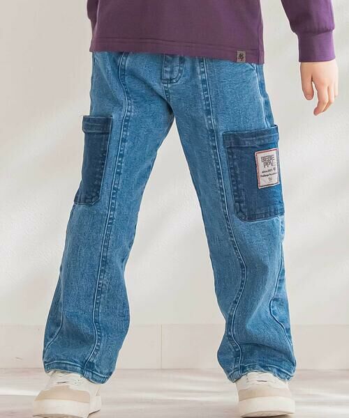 BeBe Petits Pois Vert/ベベ プチ ポワ ヴェール 【店舗限定】ポケットストレッチデニムロングパンツ(95~160cm) ネイビー 95cm BeBe Petits Pois Vert/ベベ プチ ポワ ヴェール 【店舗限定】ポケットストレッチデニムロングパンツ(95~160cm) ネイビー 95cm
