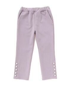 BeBe Petits Pois Vert / ベベ プチ ポワ ヴェール その他パンツ | 【店舗限定】裾パールボタンポンチロングパンツ(95~150cm)