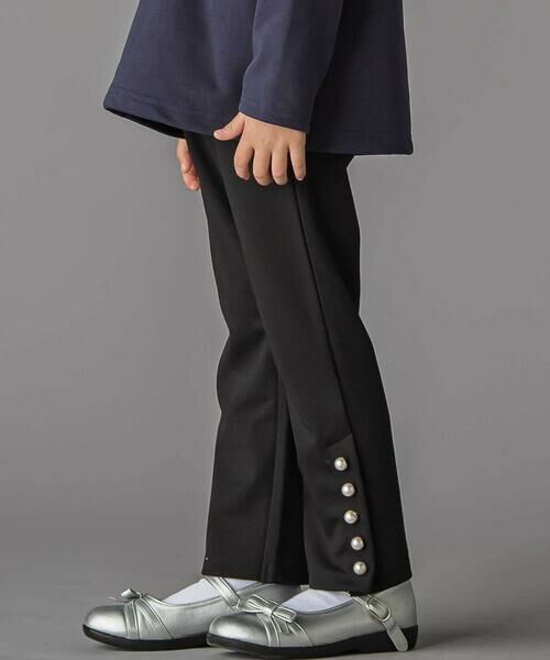 BeBe Petits Pois Vert / ベベ プチ ポワ ヴェール その他パンツ | 【店舗限定】裾パールボタンポンチロングパンツ(95~150cm) | 詳細3