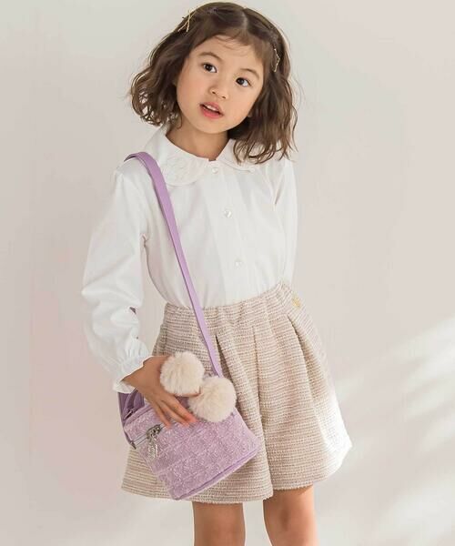 BeBe Petits Pois Vert / ベベ プチ ポワ ヴェール その他パンツ | 【店舗限定】ツイードキュロットパンツ(95~160cm) | 詳細13