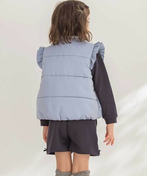 BeBe Petits Pois Vert / ベベ プチ ポワ ヴェール ベスト | 【店舗限定】リボンフリルタフタ中綿ベスト(95~150cm) | 詳細6