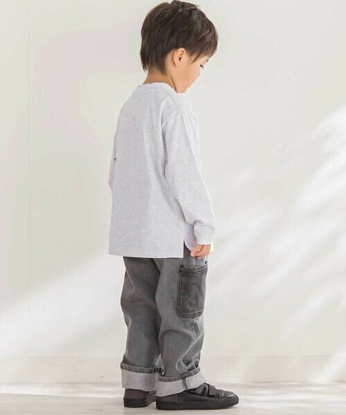 BeBe Petits Pois Vert / ベベ プチ ポワ ヴェール Tシャツ | 【店舗限定】飛行機発泡プリント天竺長袖Tシャツ(95~150cm) | 詳細6