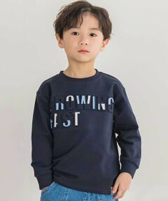 BeBe Petits Pois Vert / ベベ プチ ポワ ヴェール Tシャツ | 【店舗限定】インレイエンボスプリント長袖Tシャツ(95~150cm)