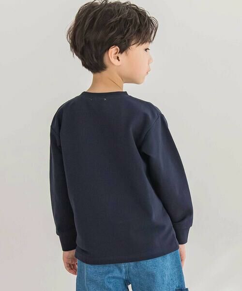 BeBe Petits Pois Vert / ベベ プチ ポワ ヴェール Tシャツ | 【店舗限定】インレイエンボスプリント長袖Tシャツ(95~150cm) | 詳細4