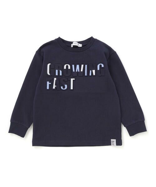 BeBe Petits Pois Vert / ベベ プチ ポワ ヴェール Tシャツ | 【店舗限定】インレイエンボスプリント長袖Tシャツ(95~150cm) | 詳細5