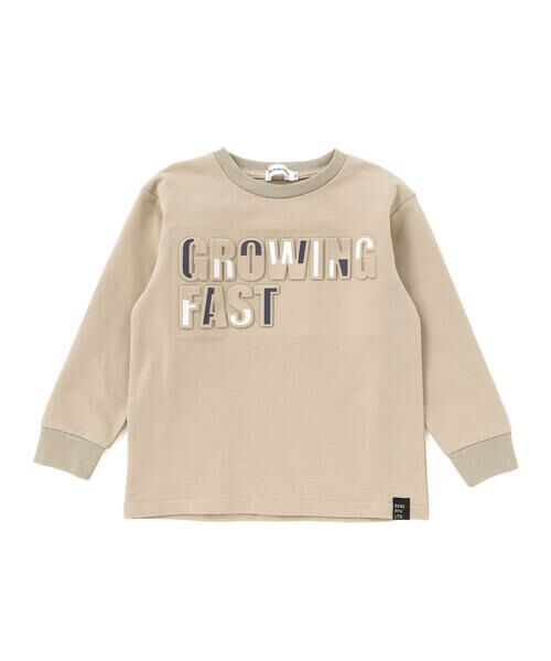 BeBe Petits Pois Vert / ベベ プチ ポワ ヴェール Tシャツ | 【店舗限定】インレイエンボスプリント長袖Tシャツ(95~150cm) | 詳細8