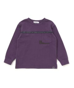 BeBe Petits Pois Vert / ベベ プチ ポワ ヴェール Tシャツ | 【店舗限定】ロゴテープライン天竺長袖Tシャツ(95~160cm)