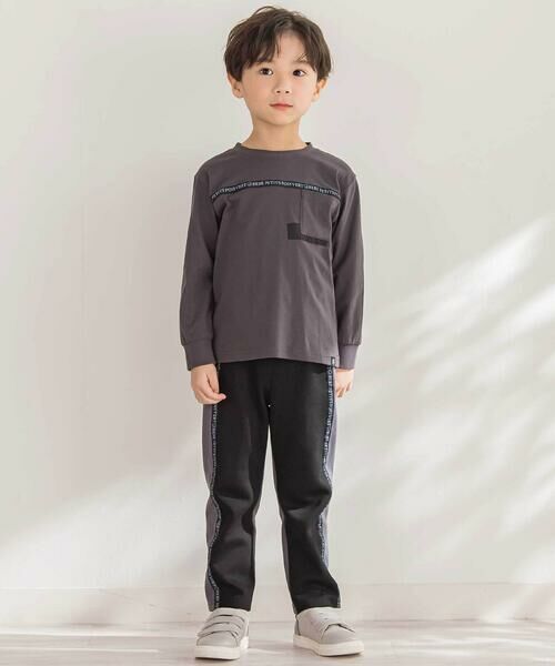 BeBe Petits Pois Vert / ベベ プチ ポワ ヴェール Tシャツ | 【店舗限定】ロゴテープライン天竺長袖Tシャツ(95~160cm) | 詳細11