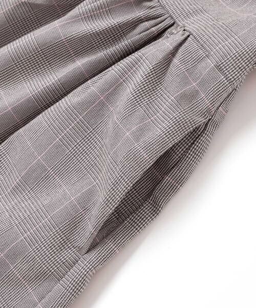 BeBe Petits Pois Vert / ベベ プチ ポワ ヴェール ミニ丈・ひざ丈ワンピース | グレンチェック襟リボンワンピース(95~150cm) | 詳細14