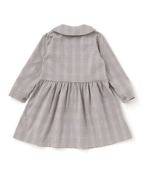 BeBe Petits Pois Vert / ベベ プチ ポワ ヴェール ミニ丈・ひざ丈ワンピース | グレンチェック襟リボンワンピース(95~150cm) | 詳細9