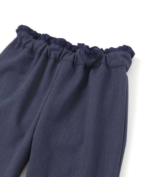 BeBe Petits Pois Vert / ベベ プチ ポワ ヴェール セットアップ | シフォンフリルブラウス+ロングパンツセットアップ(95~150cm) | 詳細12