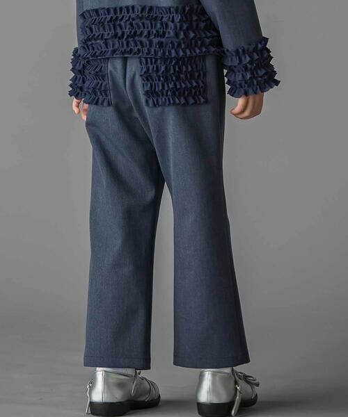 BeBe Petits Pois Vert / ベベ プチ ポワ ヴェール セットアップ | シフォンフリルブラウス+ロングパンツセットアップ(95~150cm) | 詳細4