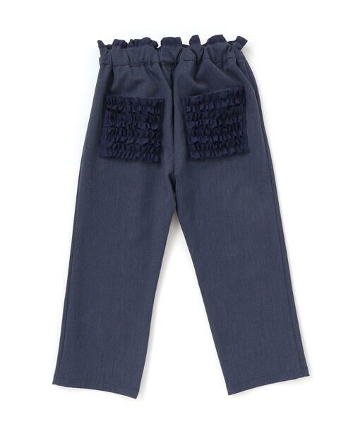 BeBe Petits Pois Vert / ベベ プチ ポワ ヴェール セットアップ | シフォンフリルブラウス+ロングパンツセットアップ(95~150cm) | 詳細6