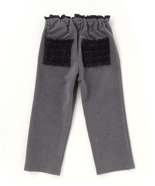 BeBe Petits Pois Vert / ベベ プチ ポワ ヴェール セットアップ | シフォンフリルブラウス+ロングパンツセットアップ(95~150cm) | 詳細20