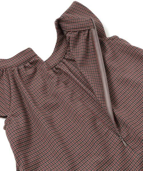 BeBe Petits Pois Vert / ベベ プチ ポワ ヴェール ミニ丈・ひざ丈ワンピース | 千鳥チェックラグランギャザースリーブワンピース(95~150cm) | 詳細13