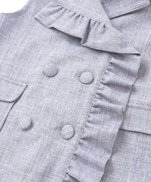 BeBe Petits Pois Vert / ベベ プチ ポワ ヴェール ベスト | フリルトレンチ風ジレ(95~150cm) | 詳細11