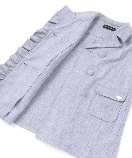 BeBe Petits Pois Vert / ベベ プチ ポワ ヴェール ベスト | フリルトレンチ風ジレ(95~150cm) | 詳細15