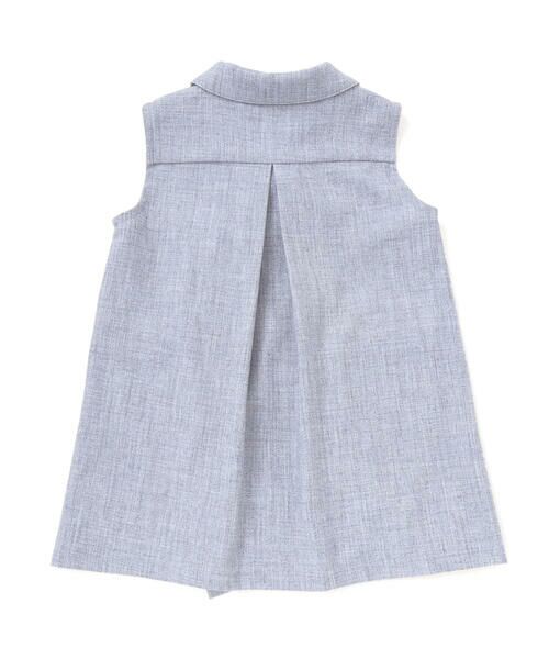 BeBe Petits Pois Vert / ベベ プチ ポワ ヴェール ベスト | フリルトレンチ風ジレ(95~150cm) | 詳細9