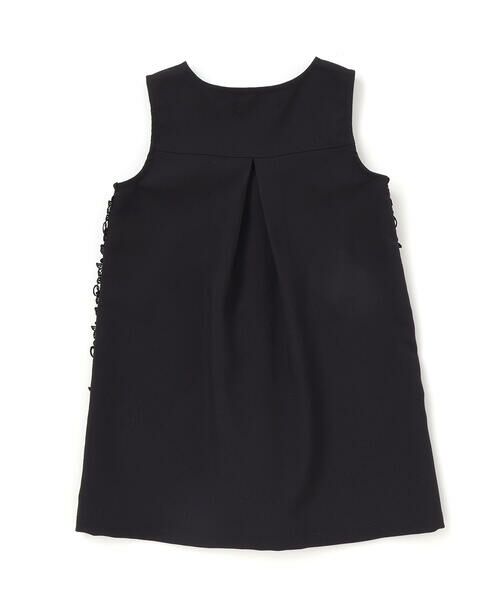 BeBe Petits Pois Vert / ベベ プチ ポワ ヴェール ミニ丈・ひざ丈ワンピース | 【お揃い】フリル&花レースAラインワンピース(95~150cm) | 詳細2