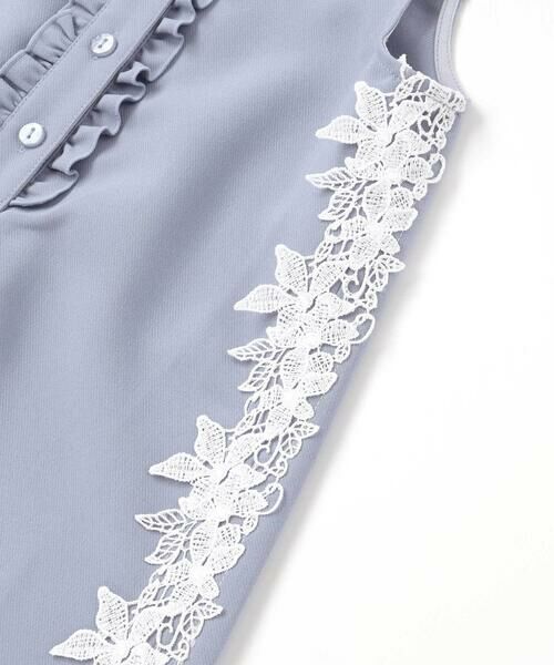 BeBe Petits Pois Vert / ベベ プチ ポワ ヴェール ミニ丈・ひざ丈ワンピース | 【お揃い】フリル&花レースAラインワンピース(95~150cm) | 詳細13