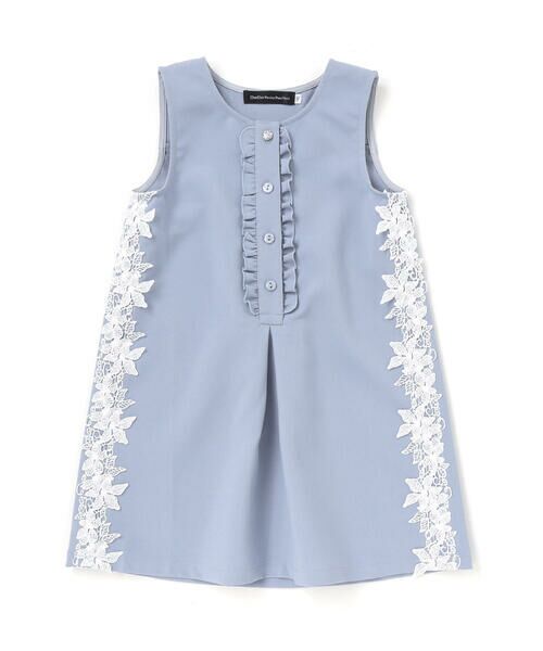 BeBe Petits Pois Vert / ベベ プチ ポワ ヴェール ミニ丈・ひざ丈ワンピース | 【お揃い】フリル&花レースAラインワンピース(95~150cm) | 詳細8