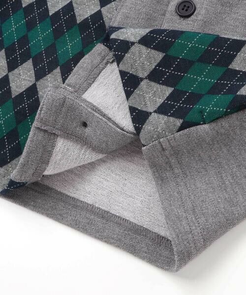 BeBe Petits Pois Vert / ベベ プチ ポワ ヴェール テーラードジャケット | 【お揃い】アーガイル+裏毛切り替え襟付きカーディガン(95~150cm) | 詳細17