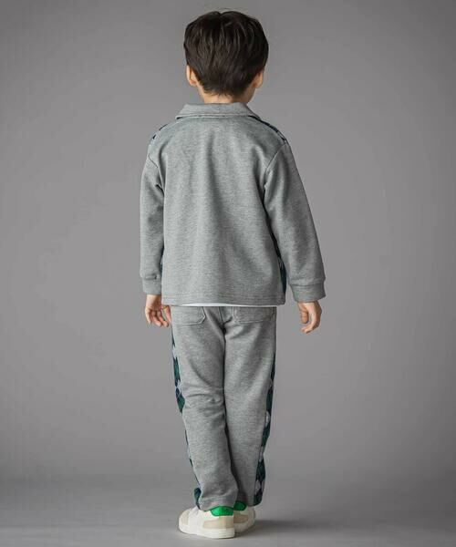 BeBe Petits Pois Vert / ベベ プチ ポワ ヴェール テーラードジャケット | 【お揃い】アーガイル+裏毛切り替え襟付きカーディガン(95~150cm) | 詳細8