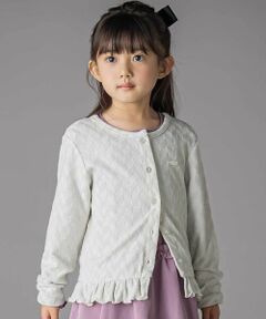 BeBe Petits Pois Vert / ベベ プチ ポワ ヴェール テーラードジャケット | ヘリンボーンラメニットカーディガン(95~150cm)