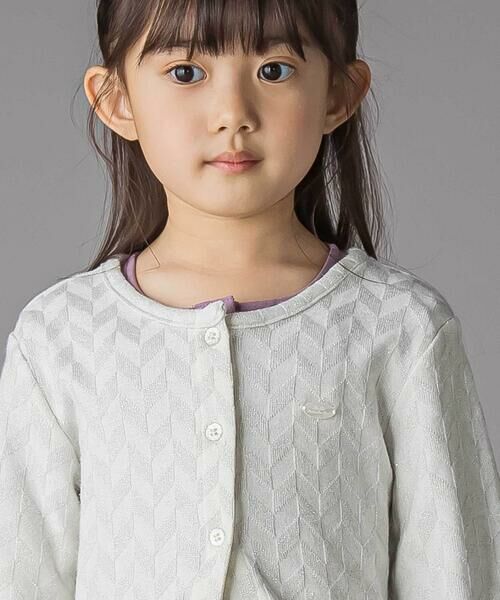 BeBe Petits Pois Vert / ベベ プチ ポワ ヴェール テーラードジャケット | ヘリンボーンラメニットカーディガン(95~150cm) | 詳細3