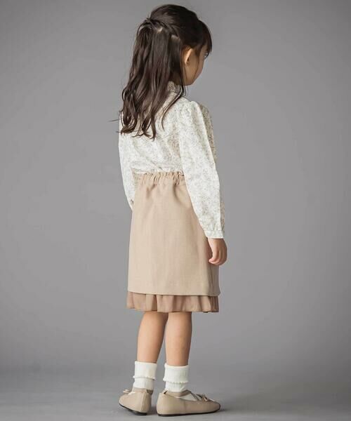 BeBe Petits Pois Vert / ベベ プチ ポワ ヴェール シャツ・ブラウス | スカラップ襟ブロード花柄シャツ(110~150cm) | 詳細3