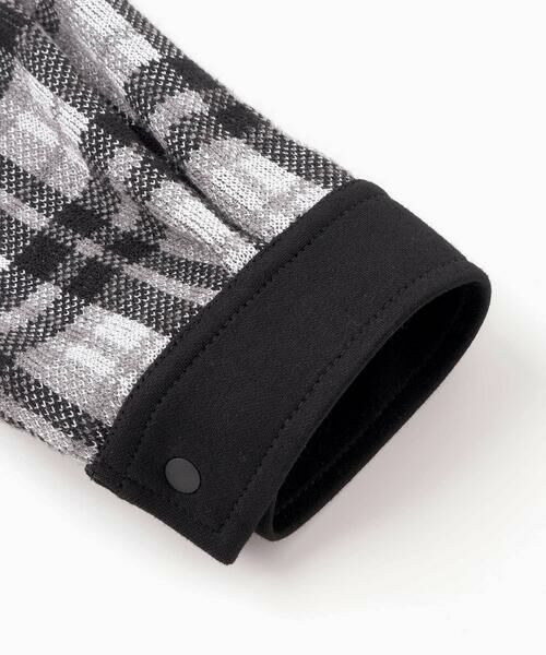 BeBe Petits Pois Vert / ベベ プチ ポワ ヴェール シャツ・ブラウス | 配色切り替えニットチェックシャツ(95~150cm) | 詳細8