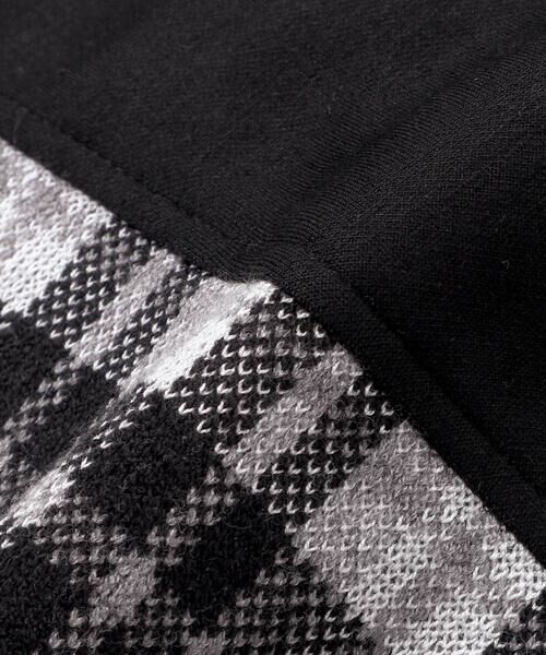 BeBe Petits Pois Vert / ベベ プチ ポワ ヴェール シャツ・ブラウス | 配色切り替えニットチェックシャツ(95~150cm) | 詳細11