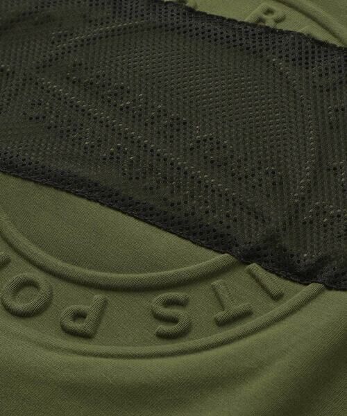 BeBe Petits Pois Vert / ベベ プチ ポワ ヴェール スウェット | 配色斜め切り替えエンボス加工トレーナー(95~150cm) | 詳細7