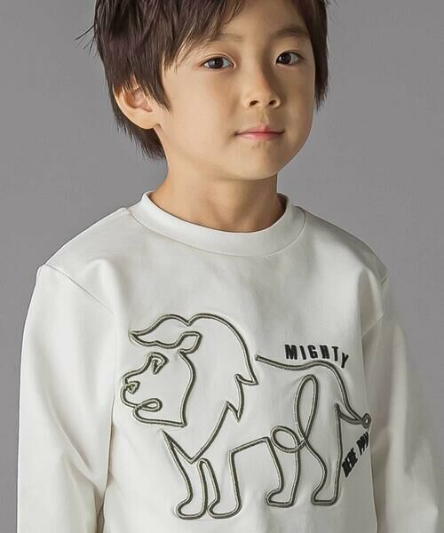 BeBe Petits Pois Vert / ベベ プチ ポワ ヴェール スウェット | コード刺しゅうライオントレーナー(95~150cm) | 詳細3