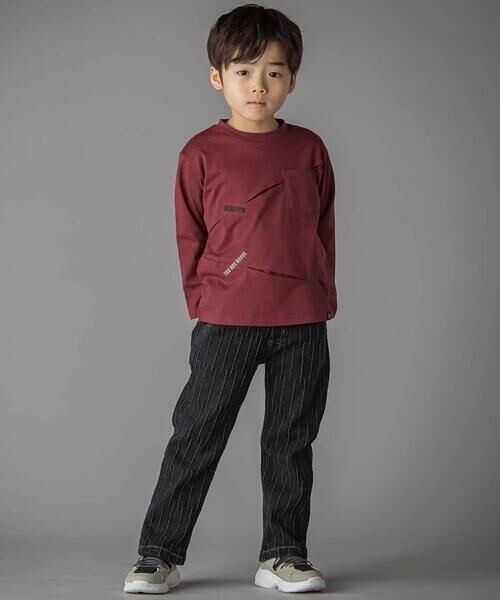 BeBe Petits Pois Vert / ベベ プチ ポワ ヴェール チノ・ワークパンツ | タック加工ストレッチデニム(95~160cm) | 詳細2