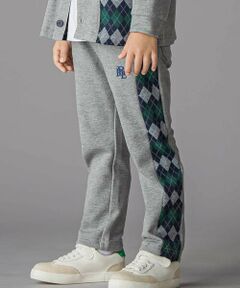 BeBe Petits Pois Vert / ベベ プチ ポワ ヴェール チノ・ワークパンツ | 【お揃い】アーガイル+裏毛切り替えパンツ(95~160cm)