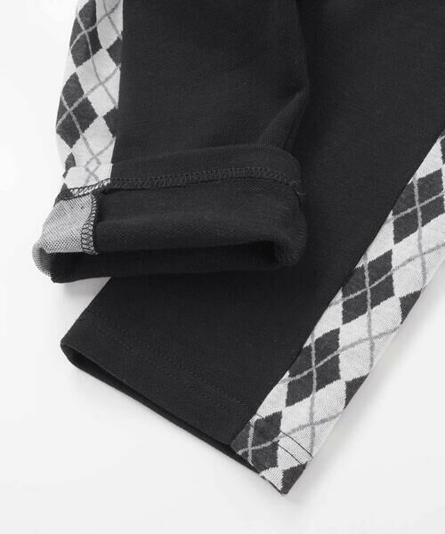 BeBe Petits Pois Vert / ベベ プチ ポワ ヴェール チノ・ワークパンツ | 【お揃い】アーガイル+裏毛切り替えパンツ(95~160cm) | 詳細12