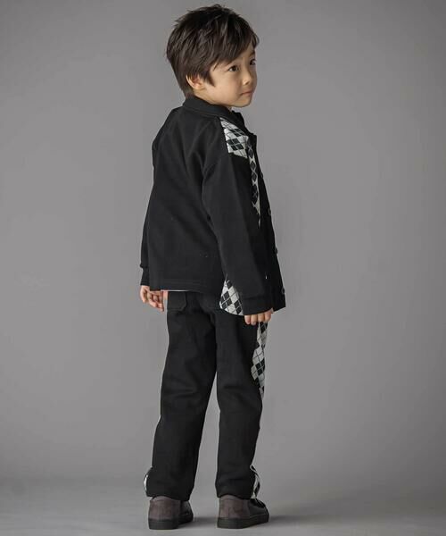 BeBe Petits Pois Vert / ベベ プチ ポワ ヴェール チノ・ワークパンツ | 【お揃い】アーガイル+裏毛切り替えパンツ(95~160cm) | 詳細3