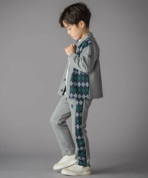 BeBe Petits Pois Vert / ベベ プチ ポワ ヴェール チノ・ワークパンツ | 【お揃い】アーガイル+裏毛切り替えパンツ(95~160cm) | 詳細16