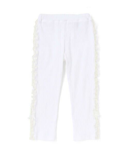 BeBe Petits Pois Vert / ベベ プチ ポワ ヴェール チノ・ワークパンツ | サイドチュールリボンリブパンツ(95~150cm) | 詳細3