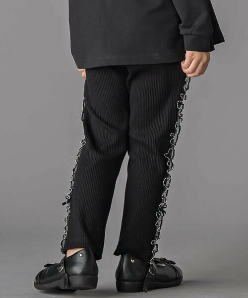 BeBe Petits Pois Vert / ベベ プチ ポワ ヴェール チノ・ワークパンツ | サイドチュールリボンリブパンツ(95~150cm) | 詳細8