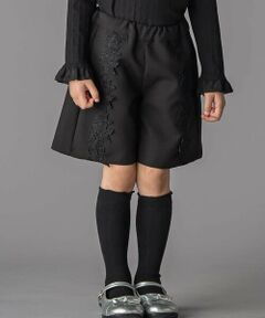 BeBe Petits Pois Vert / ベベ プチ ポワ ヴェール ミニ・ひざ丈スカート | 【お揃い】花レースキュロットパンツ(100~150cm)