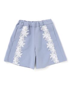 BeBe Petits Pois Vert / ベベ プチ ポワ ヴェール ミニ・ひざ丈スカート | 【お揃い】花レースキュロットパンツ(100~150cm)