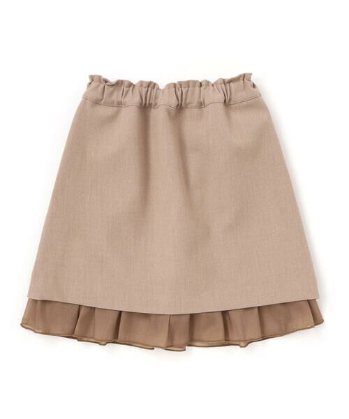 BeBe Petits Pois Vert / ベベ プチ ポワ ヴェール ミニ・ひざ丈スカート | センタープリーツラメオーガンジー切り替えスカート(100~160cm) | 詳細5