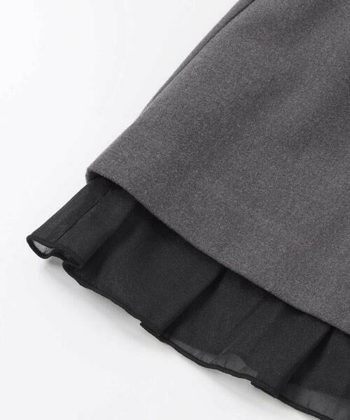 BeBe Petits Pois Vert / ベベ プチ ポワ ヴェール ミニ・ひざ丈スカート | センタープリーツラメオーガンジー切り替えスカート(100~160cm) | 詳細10