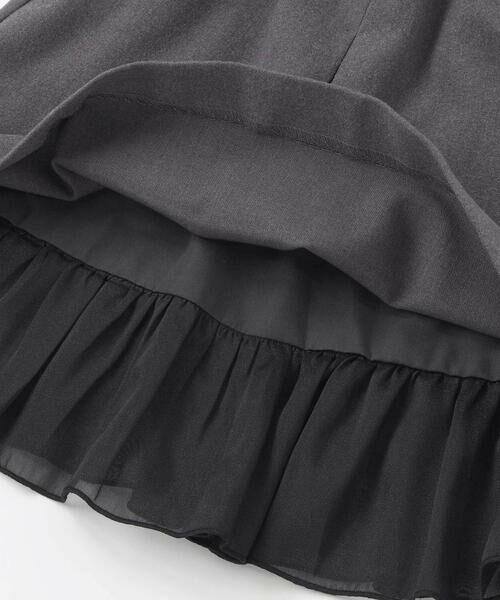 BeBe Petits Pois Vert / ベベ プチ ポワ ヴェール ミニ・ひざ丈スカート | センタープリーツラメオーガンジー切り替えスカート(100~160cm) | 詳細11